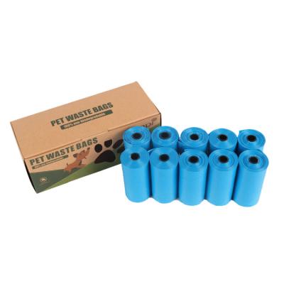 China Environmentally Friendly Green Blue Attractive Biodegradable PPE Dog Pet Poop Bag for sale