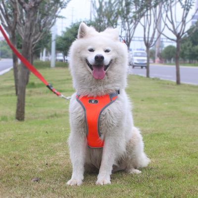 China Custom Breathable Type Viable Large Pet Chest Leash Mesh Fabric Dog Chest Strap Reflective Vest Strap for sale