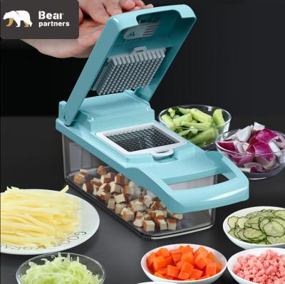 China Viable Multifunctional Kitchen Chopper Manual 7 in 1 Potato Peeler Chopper Grater Machine Slicer Fruit Amazon Hot Selling Products for sale