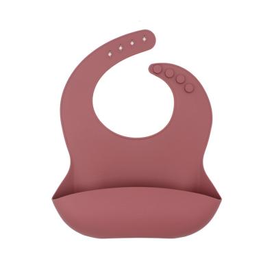 China BPA Free Silicone Eating Bib Silicone Baby Saliva Pouch Children's Meal Hood Saliva Bib for sale