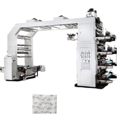 China Hotels Automatic 8 Colors Flexo Printing Machine High Speed ​​Flexo Printing Machine For Paper Carrier Bag for sale