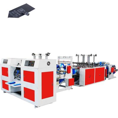 China Food Packaging T Shirt Bag Making Machine Full Automatic Plastic Price From China Manufacturers Double Lines Shopping Bag Making Machine for sale