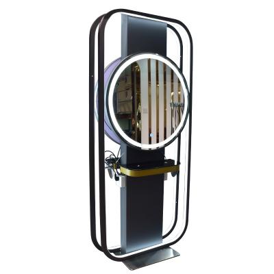 China Traditional Mirror Station Styling Mirror For Hair Salon Furniture Modern Mirror Cabinet Luxury Contemporary Optional for sale