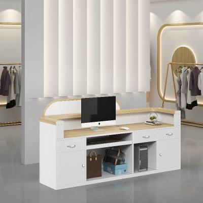 China Traditional Customized Check Counters Cashier Desk Cashier Tables For Barber Shop Cashier Table for sale