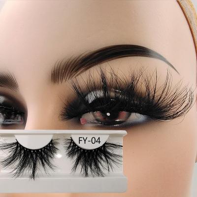 China Best Selling Thick Private Label Real Siberian Fur Stripe Lashes 3d 25Mm Super Loop Mink LashesMink Eyelashes for sale