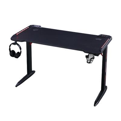 China (Size) Hot Selling Popular Adjustable Z Shaped Gaming Desks RGB Computer Desks E-sports Table PC Lightweight Desks for sale