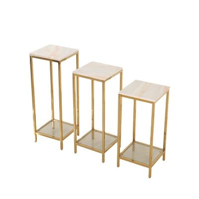 China Modern Wholesale Hot Sale Metal Gold Floor Flower Pot Stand Modern for sale