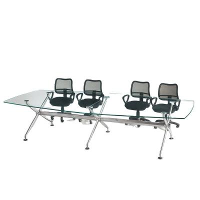 China Conference Table Meeting Room Foldable Glass Top Desk for sale