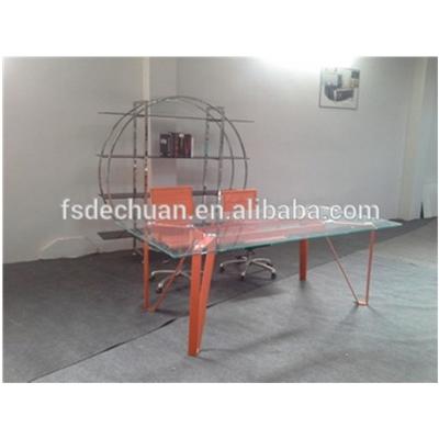 China Conference Foldable Modern Glass Meeting Tables for sale