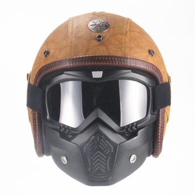 China Latest Design Fashionable Four Seasons Retro Full Face Motorcycle Helmets Wind Visor Universal Shield Lens for sale