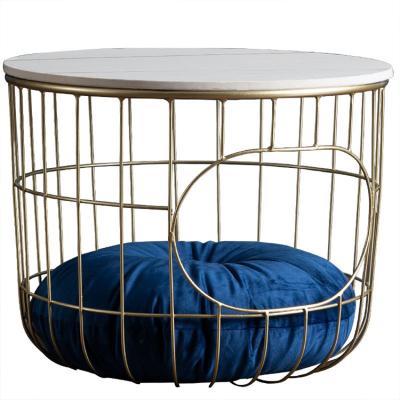 China Small Metal Coffee Table Cat Cage Dog Cage (The Other) Mesa Adjustable Nordic Modern Living Room Furniture Coffee Table Style Coffee Table for sale