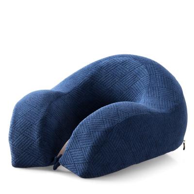 China Travel Neck Memory Foam Airplane Pillow Anti-static Reversible U Shaped Neck Pain For Neck Support for sale