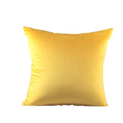 China Wholesale Anti-Static Velvet Cushion Cover Solid Decorative Square Tile Covers Sofa Bedroom 18x18 Inch 45x45cm Case for sale