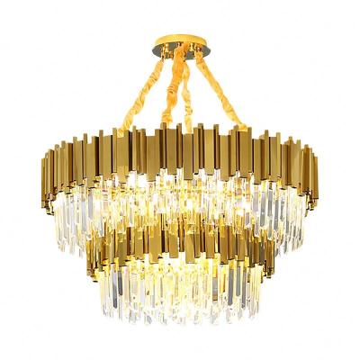 China Modern living room modern gold products china chandeliers ceiling light large led crystal chandelier K9 pendant lamp gold luxury for sale