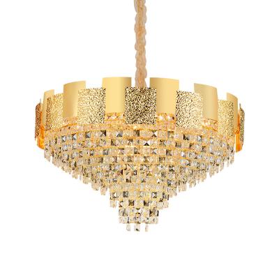 China Traditional Light Luxury Crystal Chandelier Design Villa Lobby Hotel Modern Crystal Chandeliers for sale