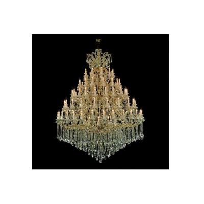 China New Modern Warm Luxury Gold Classic Dining Room Chandelier Wedding Crystal Candle Chandelier Hollow for sale