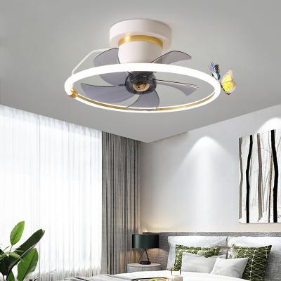 China High Quality Modern European Style Remote Control Black Living Room Ceiling Fan Modern Led Light for sale