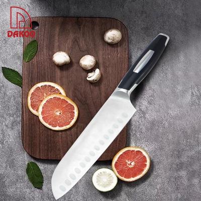 China Japanese ABS handle butcher knife 7 inch santoku chef knife stainless steel kitchen knife for sale