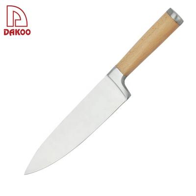 China Single 8 Inch Chef Stainless Steel Knife Set With Beech Wood Forged Handle à venda