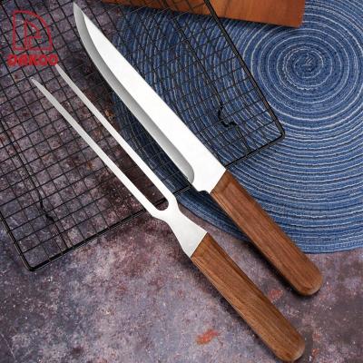 China 2PCS Carving Knife Set Eco-Friendly Sustainable Sand Polishing Sharp BBQ Tool for sale