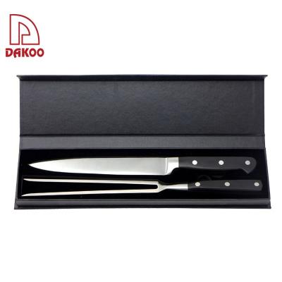 China Stainless Steel Carving Knife Set Eco-Friendly BBQ Tool 2PCS With Gift Box zu verkaufen