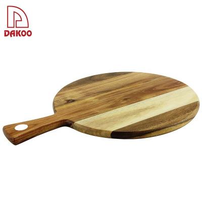 China Kitchen Cutting Chopping Board Modern Acacia Wood Pizza Cheese Board zu verkaufen