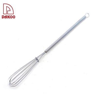 China Wholesale baking tools Mini Stainless Steel long thin handle Manual Egg Whisk for sale