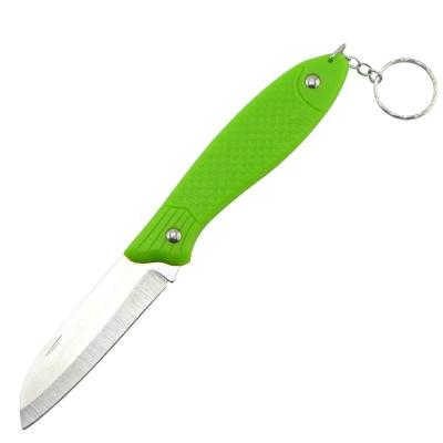 China Green Color Folding Pocket Knife 1.5mm Thickness Camping With ABS Handle à venda