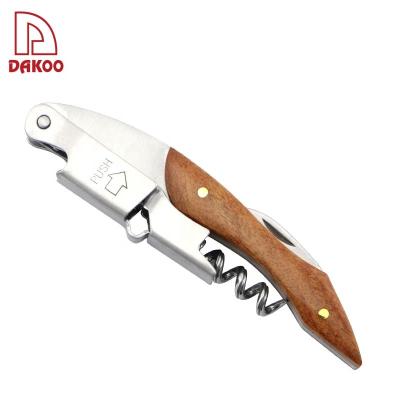 Cina Stainless Steel Wine Bottle Opener Multifunctional Wooden Corkscrew Rose Wood Handle in vendita