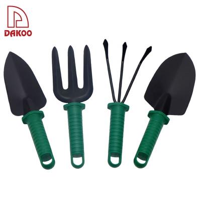 China Grow Flower 4 Pcs Vegetables Garden Tool Set Shovel And Rake For Planters for sale