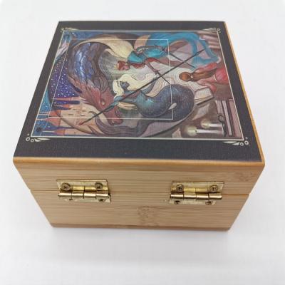 China Various Europe Factory Manufacture Storage Box Wooden Souvenir Desktop Box With Inkjet Lid for sale