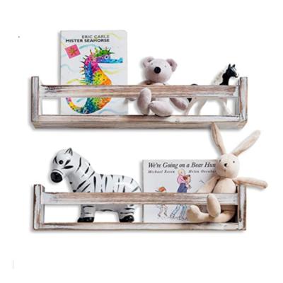 China Europe Wholesale Hanging Farmhouse Book Shelves Kids Wall Shelf Kitchen Spice Rack Nursery Shelves Wall Organizer for sale