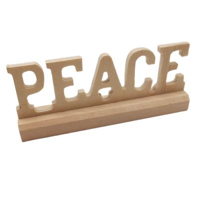 China Europe Letter Decoration Pieces Wooden Stand Wooden Letters Peace Letter Home Home Decor for sale