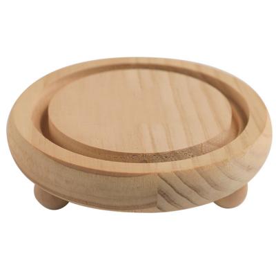 China Europe Round Base Wooden Display Stand Wooden Base for sale