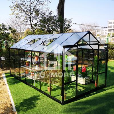 China Easily Assembled G-Plus Stylish 8' x 14' Aluminum Garden Greenhouse Greenhouse for sale