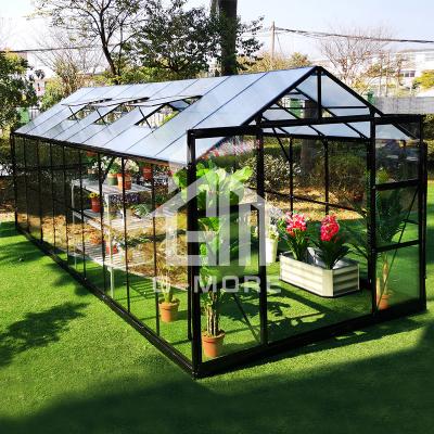 China Easily Assembled G-Plus Super Strong 8' x 18' Aluminum Garden Greenhouse for sale