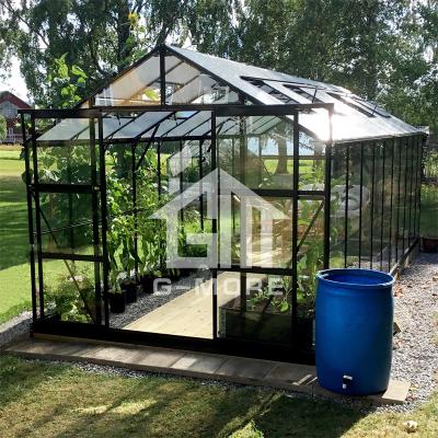 China Easily Assembled G-Plus Elegant 8' x 20' Aluminum Garden Greenhouse Greenhouse for sale