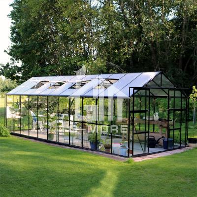 China Easily Assembled G-Plus Stylish 8' x 22' Aluminum Garden Greenhouse Greenhouse for sale