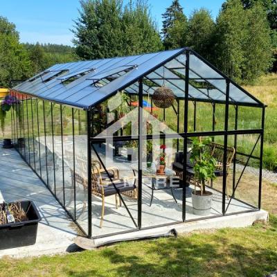 China Easily Assembled Elegant Classic G-Plus 8' x 24' Aluminum Garden Greenhouse Greenhouse for sale