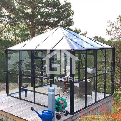 China Easily Assembled Luxury Royal Pavilion G-plus 10' X 10' Park Gazebo Greenhouse for sale