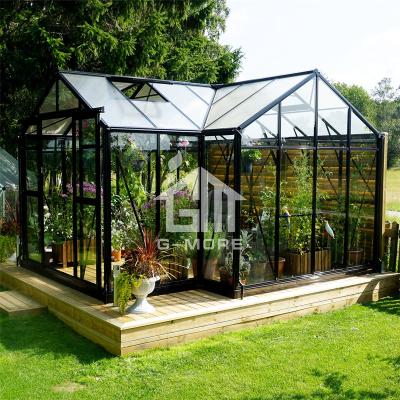 China Easily Assembled 4mm Elegant Safety Orangery Aluminum Glass Greenhouse G-Plus for sale