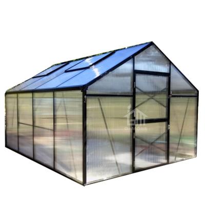 China G-MORE Large 10MM Easily Assembled Premium Polycarbonate Outdoor Greenhouse For Backyard 4x3 Meters for sale