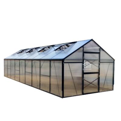 China G-MORE 3M Wide Multi Span Greenhouse 10MM Sunrooms 9x3 Easily Assembled Aluminum Framed Meters for sale