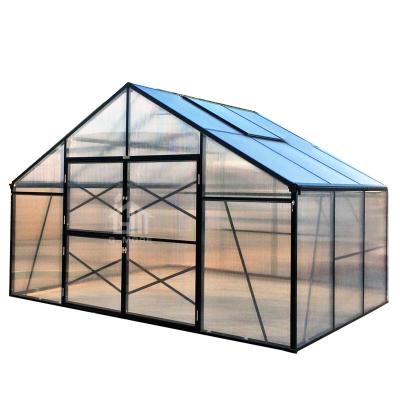 China G-MORE Easily Assembled Top DIY Hobby Rated Stainless Greenhouse With 10MM PC Flowerhouse 3x4 Meters for sale