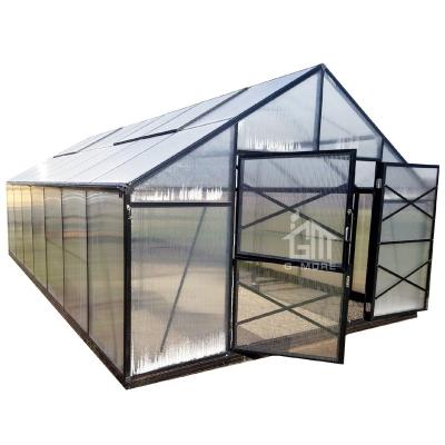 China G-MORE Exterior Multi Span Black Powder-coating Easily Assembled Commercial Greenhouse 7x4 Scales for sale