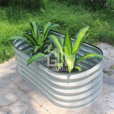 China Modern Galvanized Expanded Steel Outdoor Garden Beds Planters For Vegetable Garden Beds for sale