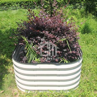 China Modern Powder Coated Galvanized Arch Planter For Growing Garden Vegetable Raised Beds for sale