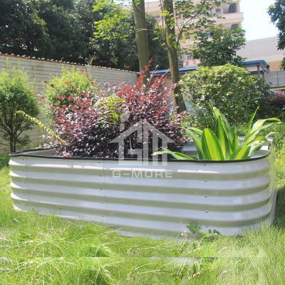 China Galvanized Iron Modern Hot Sale Flower Pot Planter Vegetable Garden Raised Beds for sale