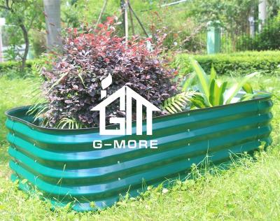 China Modern Hot Sale Galvanized Metal Planter Flower Pot Garden Vegetable Raised Beds for sale