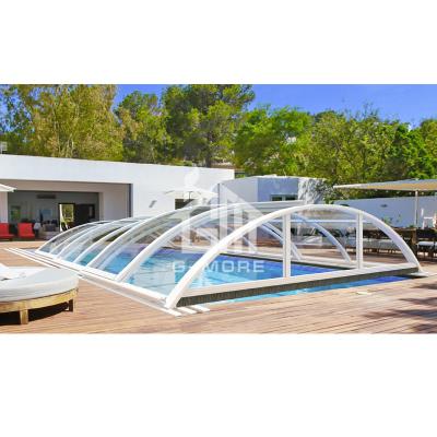 China Pool Cover Factory (10'x20, Aluminum Frame, PC Cover, Retractable, Pool Fence) 10'x20 for sale